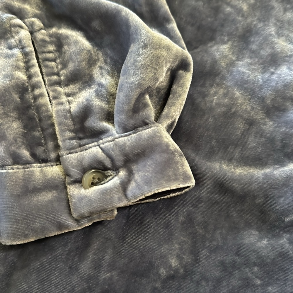 Anthropologie Slate Blue Melody Velvet Tunic Dress - Picture 6 of 14